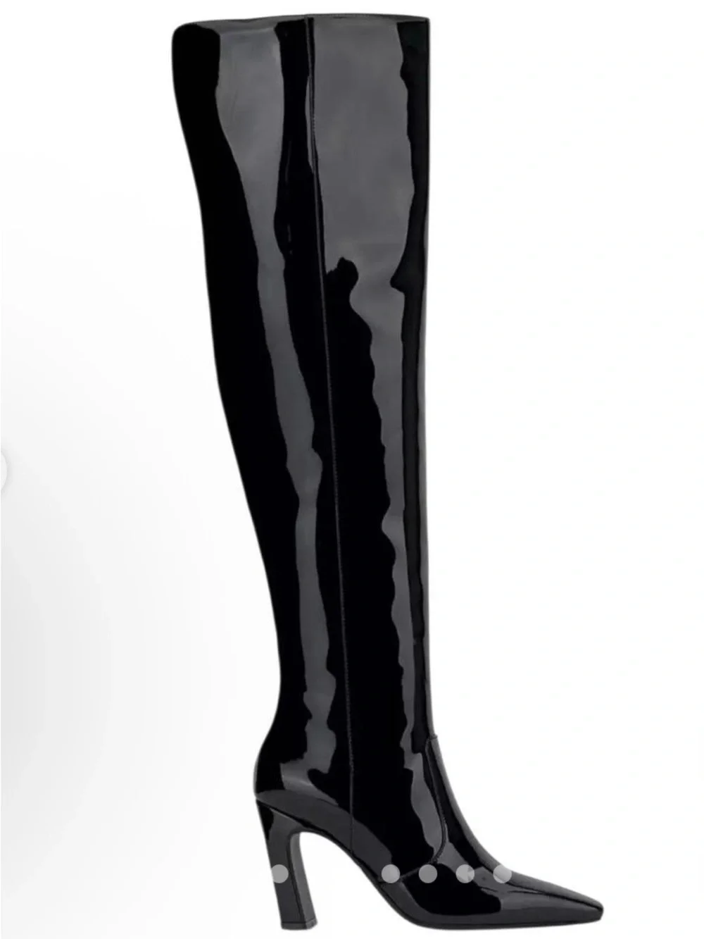 INC International Concepts Black Patent Over-the-Knee Boots Sz 9